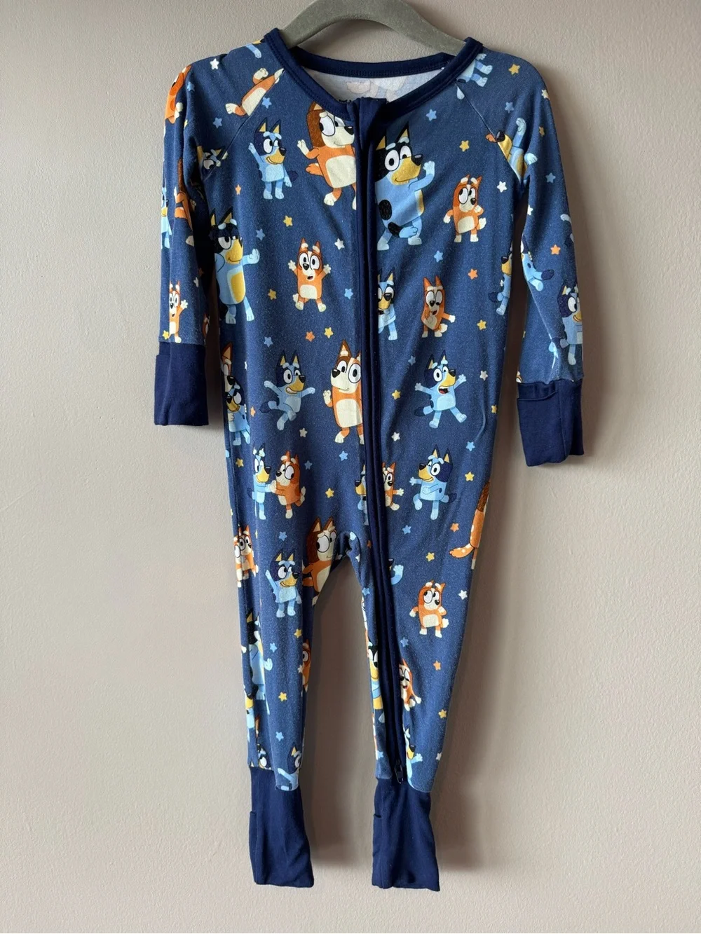 Little Sleepies x Bluey Bamboo Long Sleeve‎ Zippy Sleeper Pajama 6-12 months